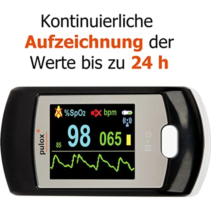 Pulsoximeter PULOX PO-300 mit Farbdisplay und Alarm, inkl. Software für Langzeitaufnahme – Bild 2