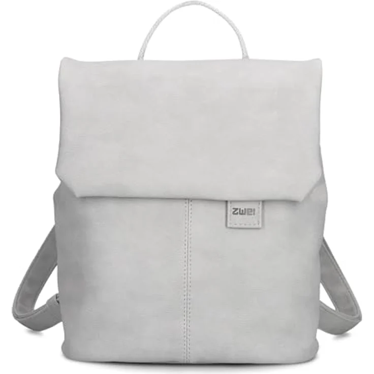 Zwei Mademoiselle.M City Rucksack, 29 cm, weiss, 100% Polyurethan, 24 cm x 13 cm – Bild 4
