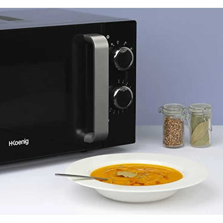H.Koenig VIO8 Mikrowelle Compact Design, Standgerät, 700 Watt, 20 Liter Garraum, schwarz, Edelstahl – Bild 7