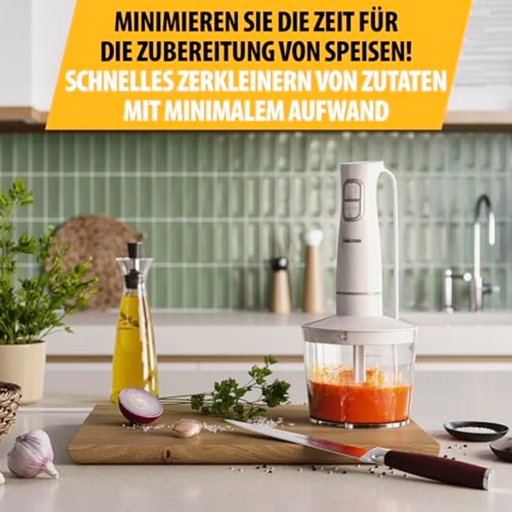 TriStar Stabmixer MX-4881 Weiß, Stabmixer-Set mit 350 Watt Leistung und praktischem 500 ml-Messbecher – Bild 8