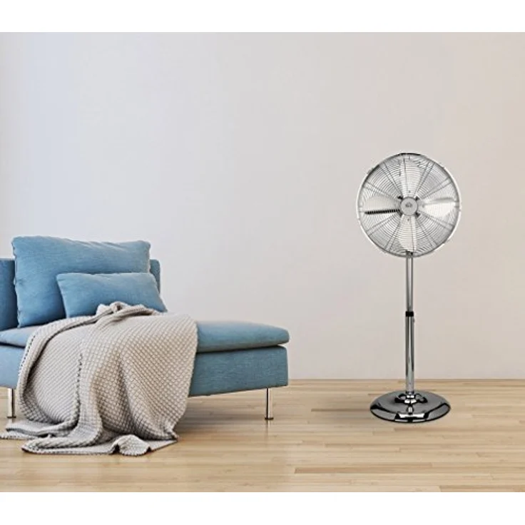 DCG Eltronic VE9090 Chrom Ventilator - Ventilatoren (Chrom, Flur, 65 W, AC 230 V, 50 Hz, 40 cm, 440 mm) – Bild 2