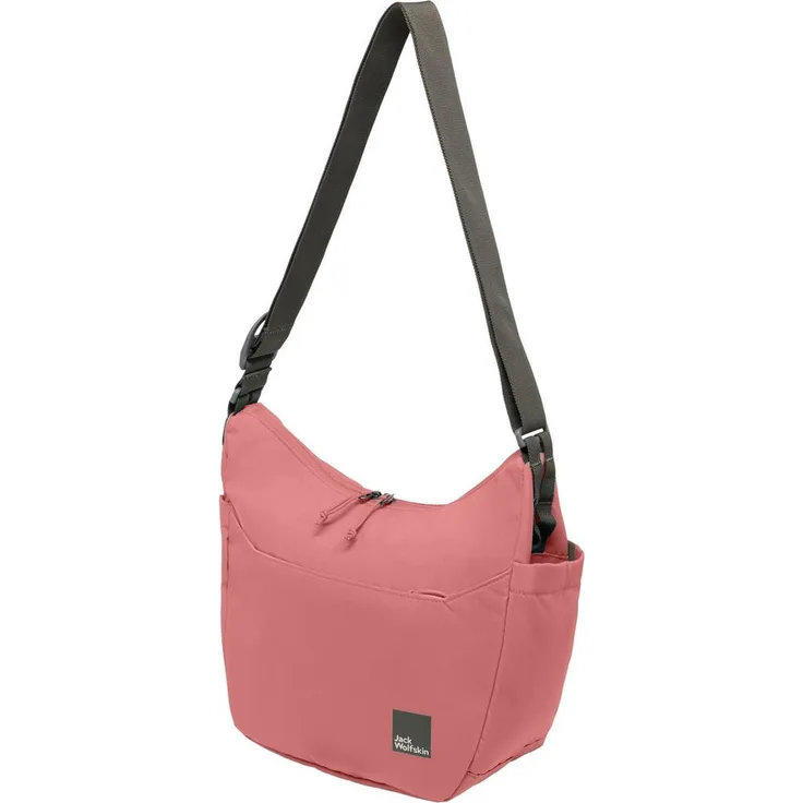 Jack Wolfskin Umhängetasche PARAISO, 10 L, sportlich & stylisch, CROSSRIP 300D RE Material, gepolsterter Rücken, Schwarz