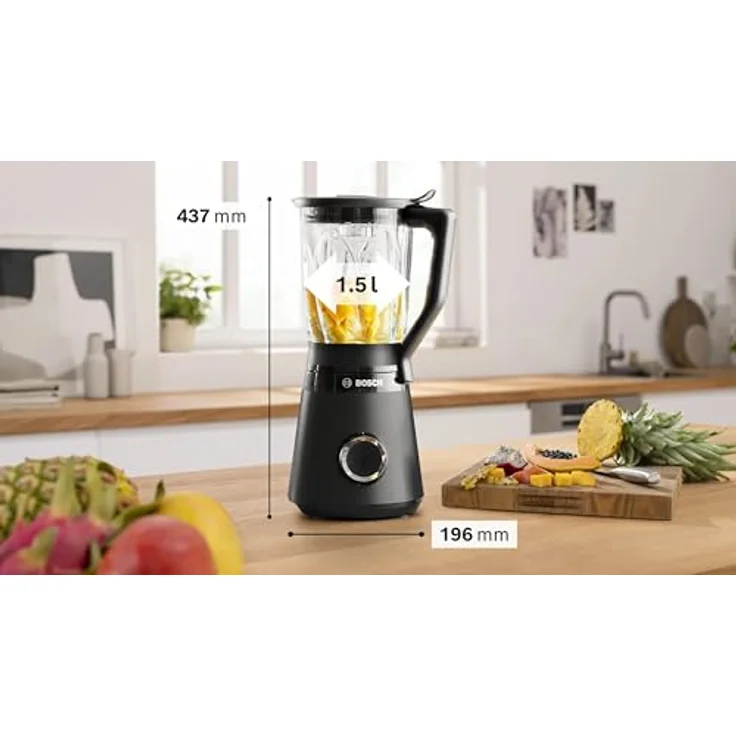 BOSCH Küchenmaschine Bosch MMB6172B Mixer für Smoothies und Shakes, Leistungsstarker Bosch Mixer – Bild 8