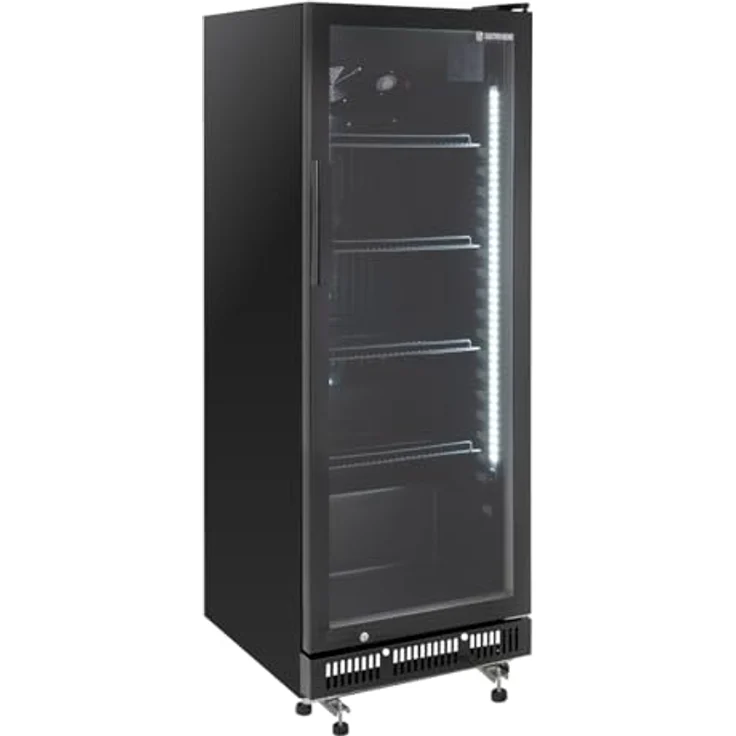 GastroHero Getränkekühlschrank GKS-230 I 230 L Flaschenkühlschrank mit Glastür, LED-Beleuchtung & abschließbar, Temperatur von 0 bis +8 °C – Bild 2