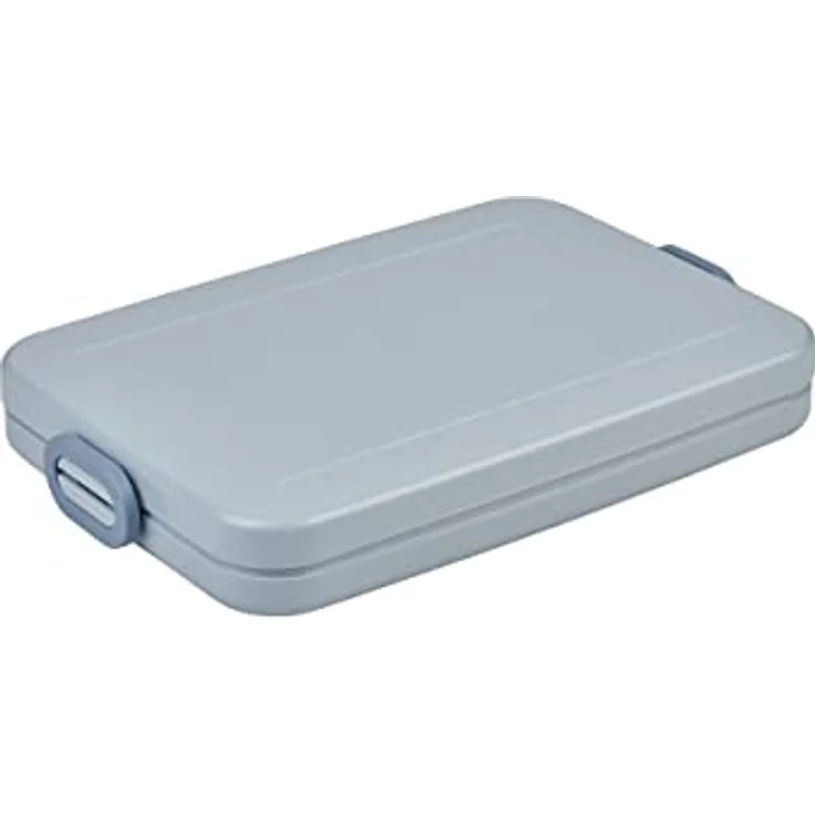 Mepal - Lunchbox Take A Break flach - Ideale Brotdose für Laptoptasche oder Rucksack - Flach geformte Essensbox für 2 Sandwiches oder 4 Scheiben Brot - 800 ml - Nordic Blue – Bild 1