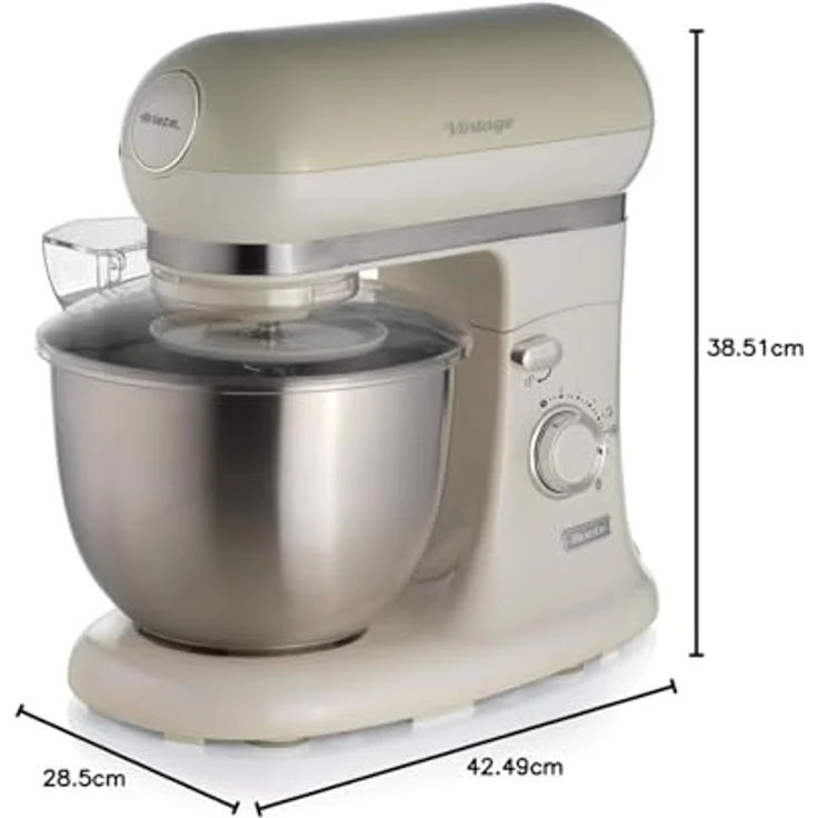 Ariete 1588 03 Vintage Küchenmaschine, Kunststoff, Beige – Bild 3