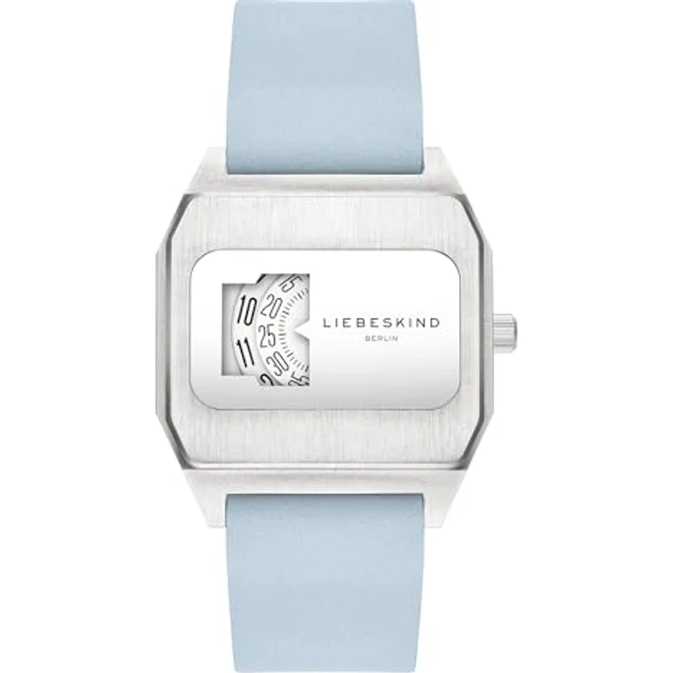 LIEBESKIND Damen Analog Quarz Uhr LT-0500-LQ, Edelstahlgehäuse silber mattiert, Lederband, wasserdicht bis 3 bar – Bild 1