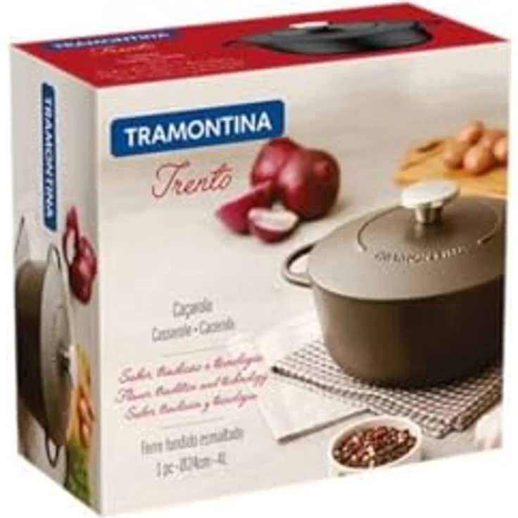 Tramontina 20906-024 Trento Bräter, Schmortopf aus Gusseisen, Durchmesser 24 cm, 4 liters – Bild 3
