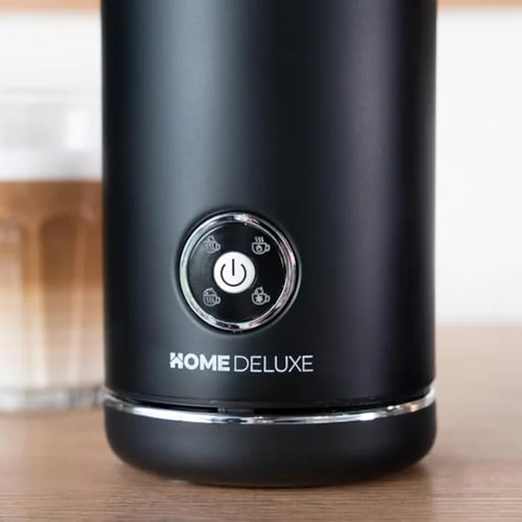 HOME DELUXE Milchaufschäumer ROYAL, 500 W, 4 in 1 Funktion, elektrisch, antihaft-beschichtet, Matt Schwarz – Bild 4