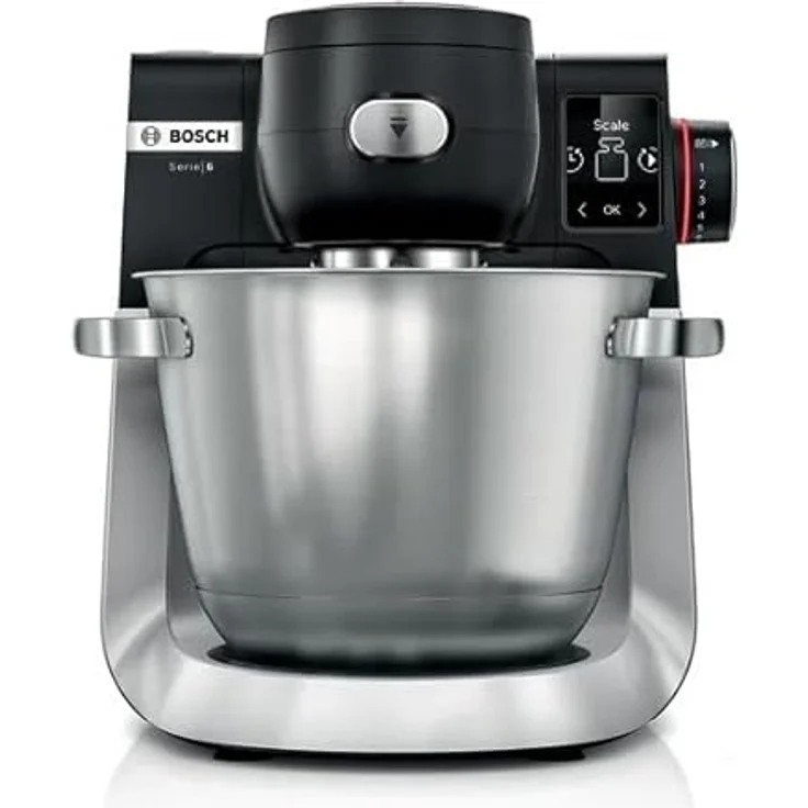 Bosch MUMS6ZS38 Multifunktions-Küchenroboter, INOX/Black, 1600-W-Motor, intelligente Sensorik, präzise Waagen – Bild 1