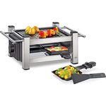 Küchenprofi Raclette TASTE4 , Raclette 4 Personen, Antihaftbeschichtete Grillplatte beidseitig verwendbar, je 4 Raclette Pfännchen & Raclette Schaber, Raclette Grill mit seitlichen Griffen