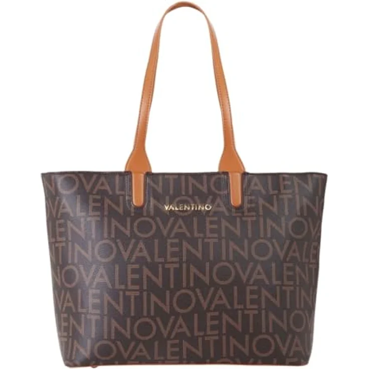 VALENTINO BAGS Shopper Regina, elegante Einkaufstasche aus robustem Polyurethan mit Reißverschlussfach, Schwarz – Bild 1