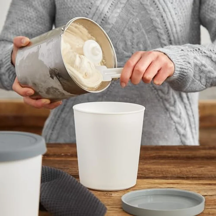 Springlane Eismaschine Edelstahl Eisbehälter für Eismaschine, Emma, 1L, Edelstahl, silber – Bild 5