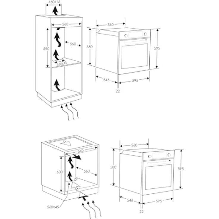 Candy FMBC 955S Einbaubackofen mit Heißluft/Dampffunktion 70L/Katalyse Selbstreinigung/Versenkbare Knebel/Display mit Touch-Bedienung/Timer/Uhr 8 Programme Schwarz – Bild 5