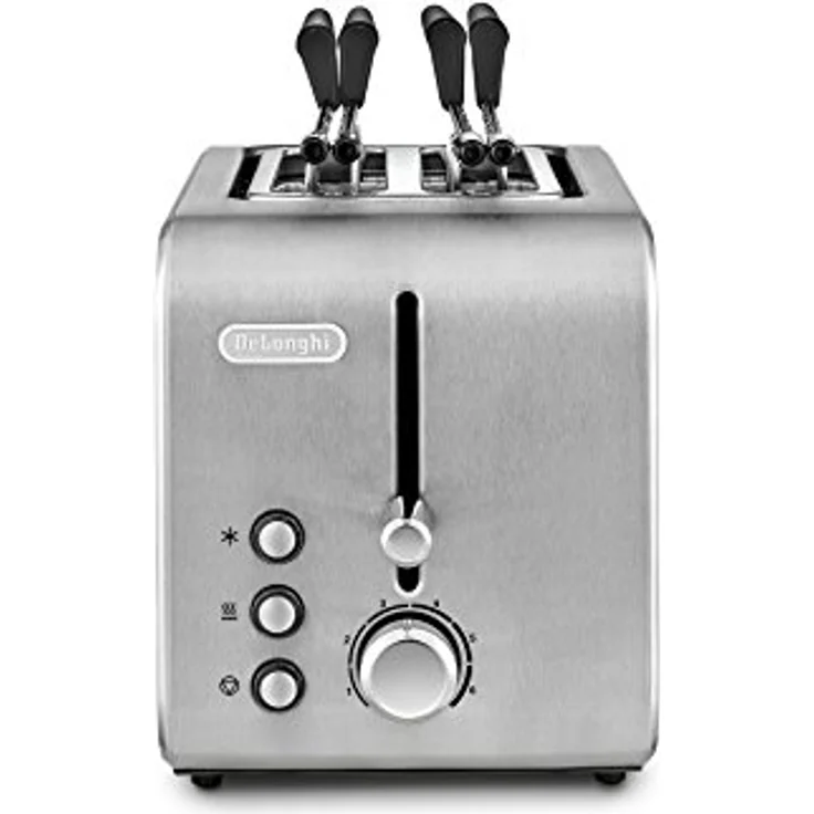 De'Longhi CTX2203 2-Scheiben-Toaster, 550W, 6 Bräunungsstufen, edelstahl – Bild 3