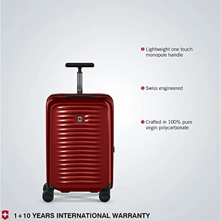 Victorinox Airox Frequent Flyer Hardside Carry-On, Handgepäckkoffer, Trolley, Leicht, 34l Stauraum, Rot – Bild 5