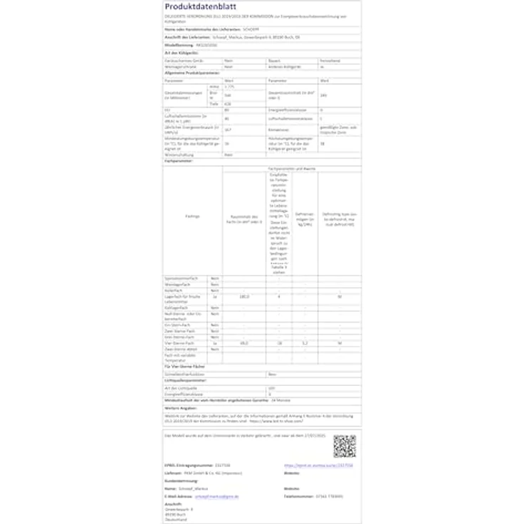 SCHOEPF Kühl-Gefrierkombination Retro RKG265DSG, 249 L, grün, Energieeffizienzklasse A, 4 Sterne Gefriervermögen – Bild 4
