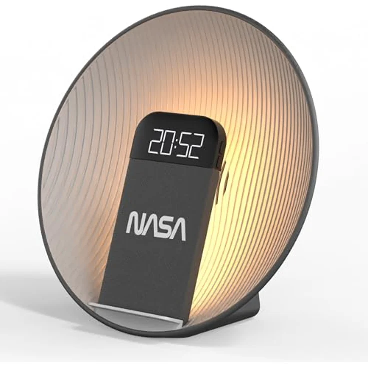 Nasa SPC600, Wecker mit BT-Lautsprecher, Qi-Charger und LED-Licht, kabellos – Bild 3