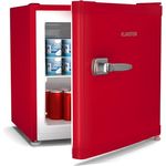 Klarstein Irene Retro Mini-Gefrierschrank, 31L, Flexibler Temperaturbereich -24 °C bis 10 °C, Energieeffizienz C, Leise 38 dB, Kompaktes Design, Rot