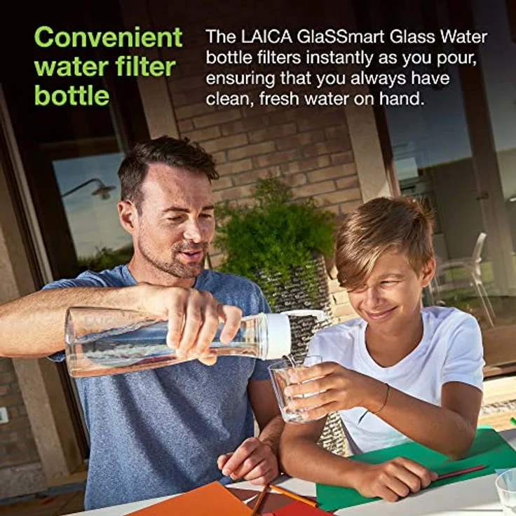 Laica Instant Filterflasche aus Glas, 1,1 Liter Fassungsvermögen – Bild 2