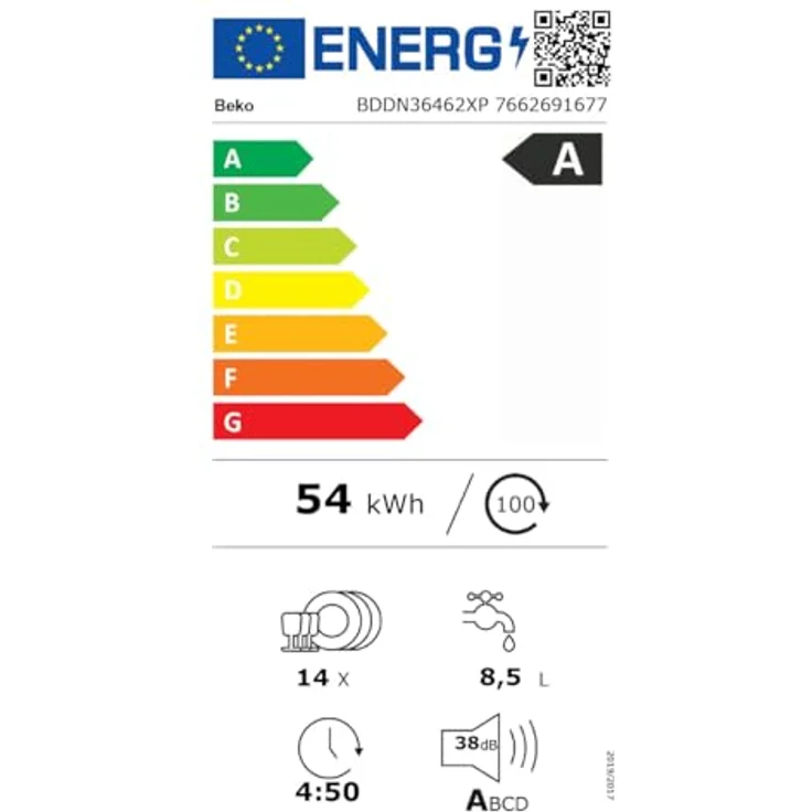 Beko BDDN36462XP, Unterbau-Geschirrspüler für 14 Maßgedecke mit PowerIntense, SensorAdapt, stainless steel – Bild 11