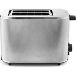 Georg Jensen Toaster Bernadotte Edelstahl, 2 kurze Schlitze, für 2 Scheiben, Art Déco-inspiriert, glänzend