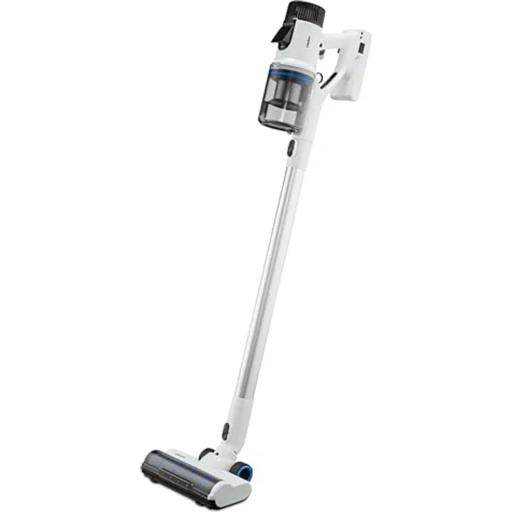 MEDION P400 W+ Stabstaubsauger mit Wischfunktion (kabellos, beutellos, Zyklon-Technologie, 400 Watt, 2in1 Stielstaubsauger Handstaubsauger, Akku, Staubsensor, HEPA H13, LED Touch Display, silber) – Bild 1