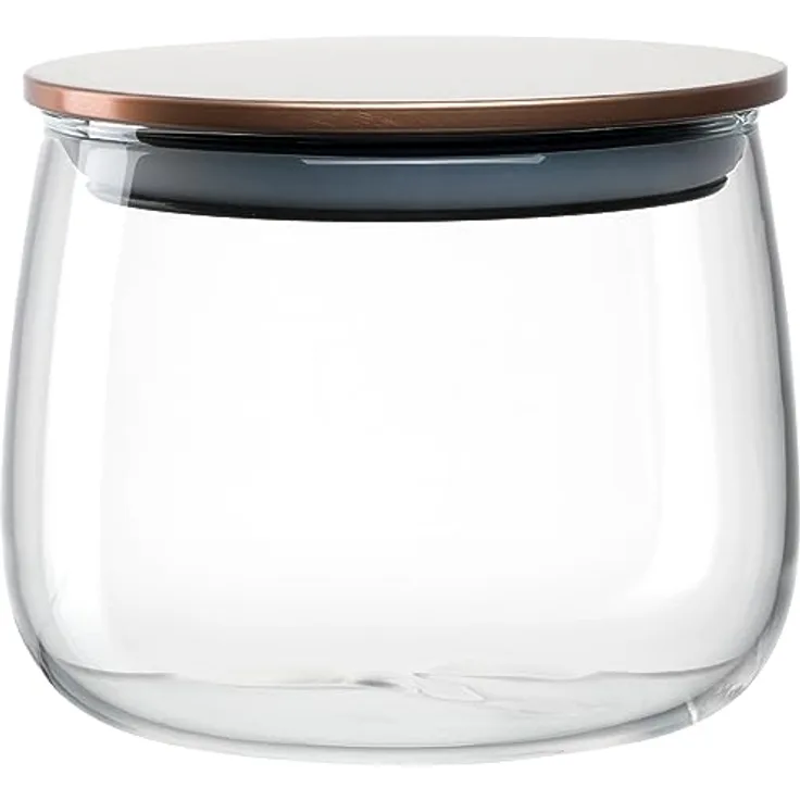 LEONARDO Tè per Te Zuckerdose mit Deckel - Aufbewahrungsdose für Zucker aus Borosilikatglas - Handarbeit - Höhe 5 cm, Ø 9,7 cm - Inhalt 300 ml - Spülmaschinenfest - 1 Vorratsdose transparent