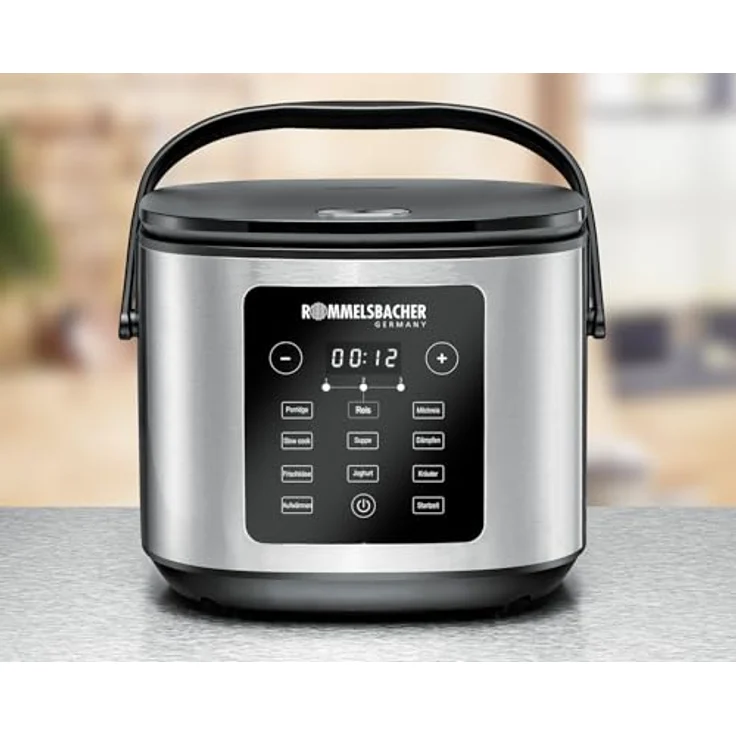 Rommelsbacher Multi-Reiskocher MRK 950, 860 Watt, 5 Liter, Edelstahl-Look, mit 3-D-Heiztechnologie und Warmhaltefunktion – Bild 4