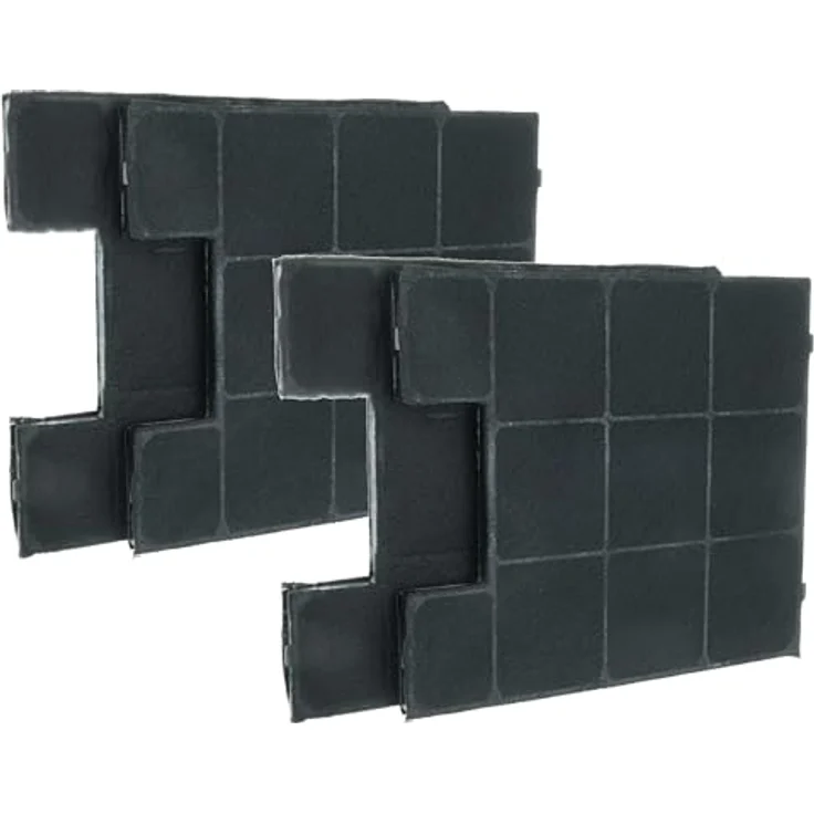 vhbw 4x Aktivkohlefilter kompatibel mit Amica Dunstabzugshauben KH 17405 W, KH 17403 S, KH 17399 Si, KH 17425 S, KH 17424 W, KH 17415 W, KH 17413 S, Aktivkohle / Kunststoff, schwarz / weiß, einfach zu wechseln – Bild 1