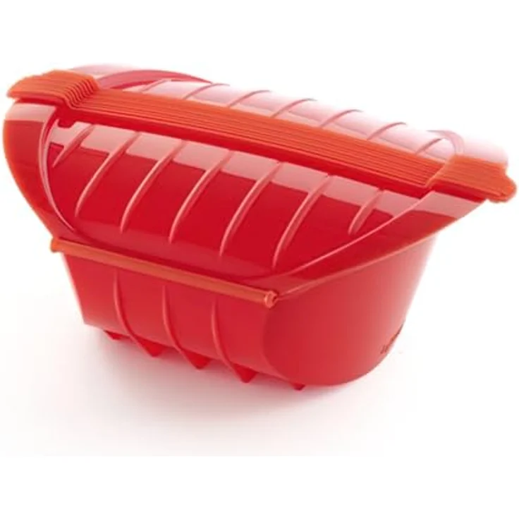 Lékué Ogya rojo Dampfbox XL in rot, Kunststoff, 1000 ml – Bild 2