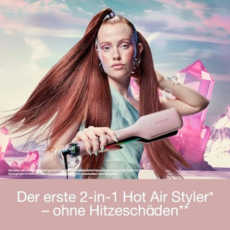 ghd duet style Hot Air Styler, 2-in-1 Glätteisen in transcendent pink mit Air-Fusion™ Technologie, inklusive Hitzeschutz-Etui – Bild 4