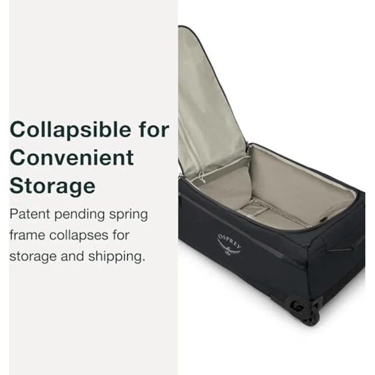 Osprey Daylite 85, 2 Rollen Reisetasche mit arretierbarem Griff und praktischen Außentaschen, Schwarz, (85 l) – Bild 4