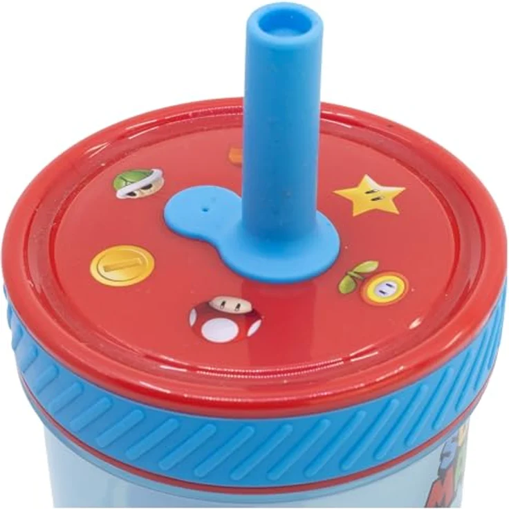 Super Mario Drop Safe Trinkbecher, kippsicherer PP Becher für Kinder, 370ml – Bild 4