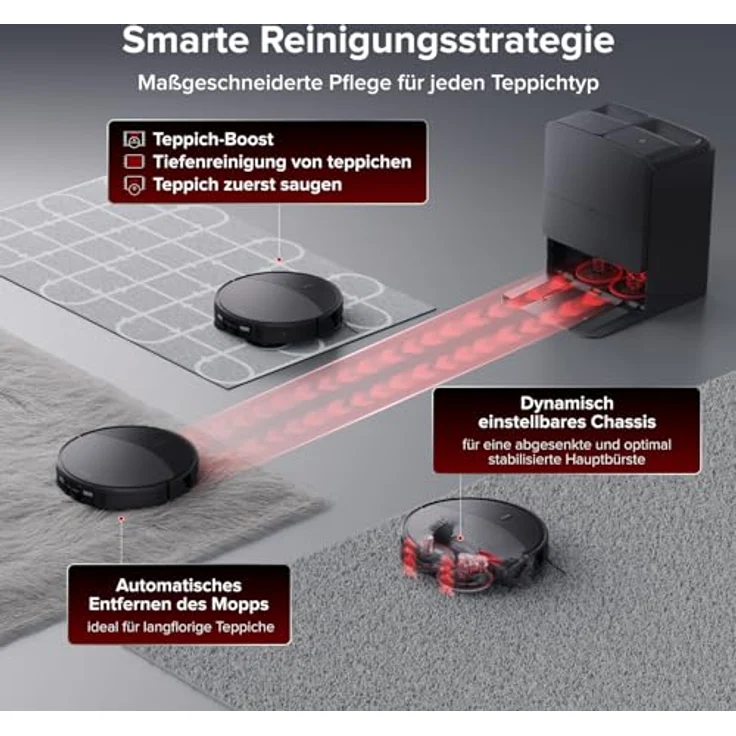 Roborock Saros 20 Set, Saugroboter mit Wischfunktion, abnehmbarem Wischmopp, AdaptiLift Chassis 3.0, 36.000 Pa Saugkraft, autonomes StarSight System 2.0 – Bild 9
