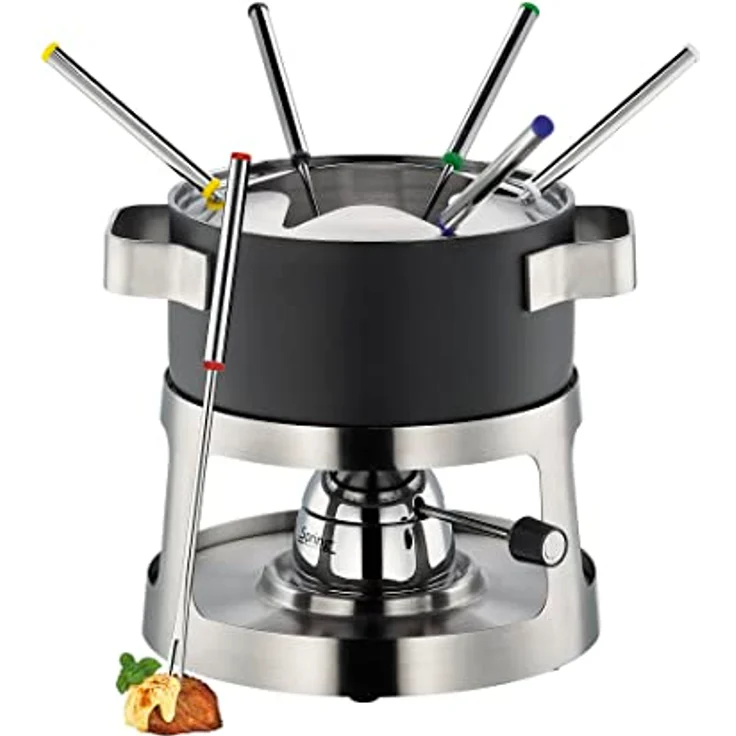Spring Fondue-Garnitur ANDERMATT , Ø 18 cm , Fondueset für alle Herdarten inkl. Induktion geeignet , Das Fondue-Set ist sowohl für Käse- als auch für Schokoladenfondue geeignet – Bild 1