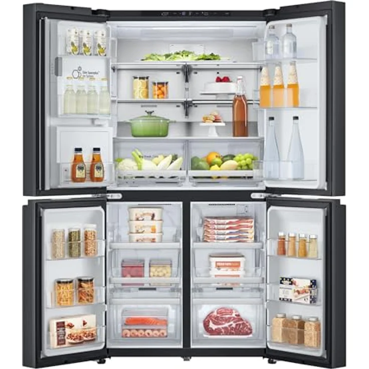 LG GML960EVBE Side-by-Side Kühlkombination Freistehend 641 l E Schwarz- Total NoFrost, LED-Innenbeleuchtung – Bild 2