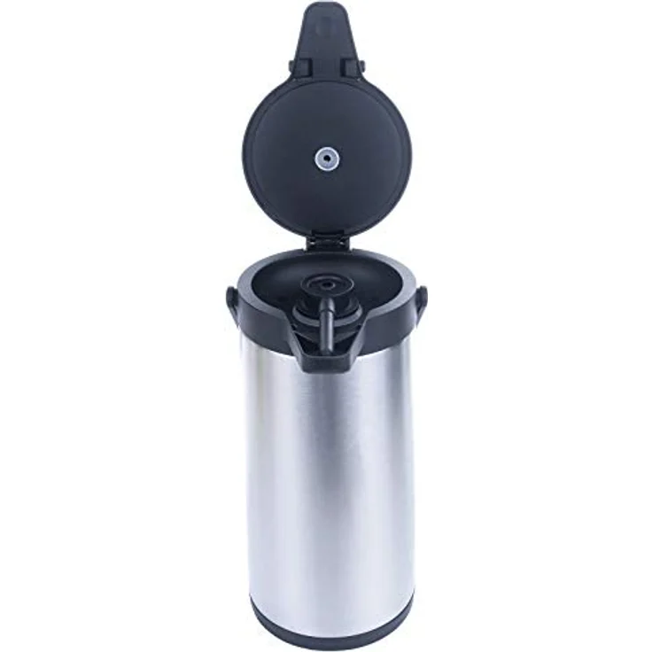 Haushalt International Thermo-Thermoskanne aus Edelstahl, doppelwandig, mit Pumpe, 3 Liter – Bild 5