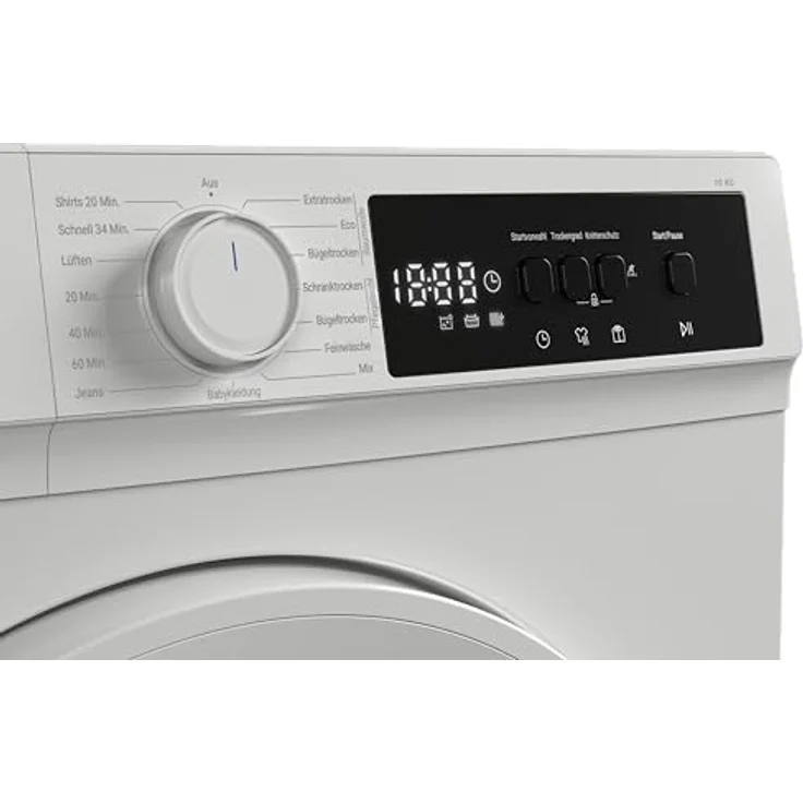 Daewoo TD-BR0GP0WE0-DE Wäschetrockner, 10 kg, Energieeffizienzklasse E, 15 Trockenprogramme inkl. 20-Minuten-Schnelltrockenprogramm, Weiß – Bild 5