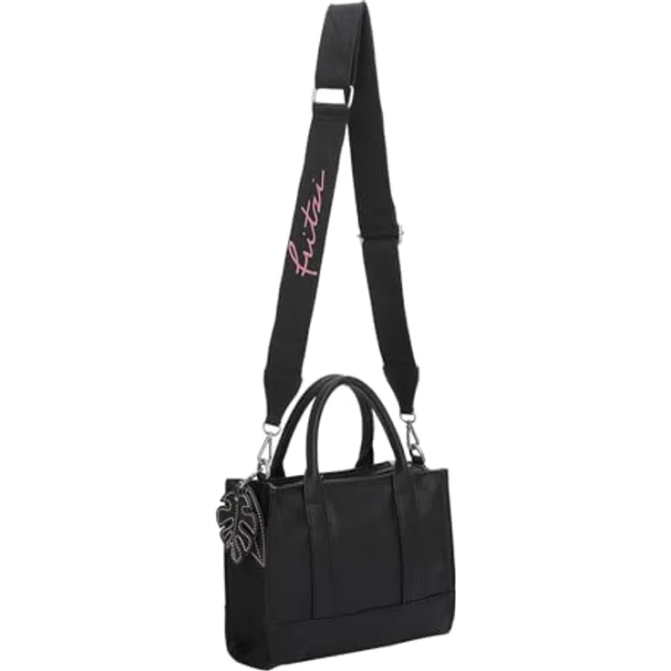 Fritzi aus Preußen Square Handtasche, 26 cm, Schwarz, praktische Größe mit ausreichend Stauraum für Wertsachen – Bild 2
