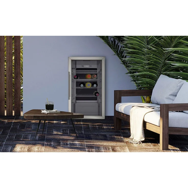 Caso Getränke- und Dosenkühler 697 BBQ Cooler L-R, Edelstahlgehäuse, Kompressortechnik, LED-Innenbeleuchtung