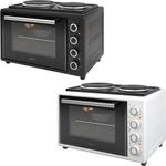 ECG Minibackofen ETH, 35 Liter Innenraum, 1500 W und 1000 W Kochplatten, Innenbeleuchtung