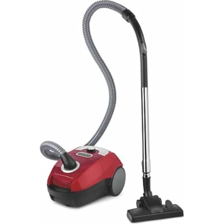 Zelmer ZVC335, Staubsauger mit Beutelv, Rot, HEPA12-Filter, Teleskoprohr, 650-W-Motor
