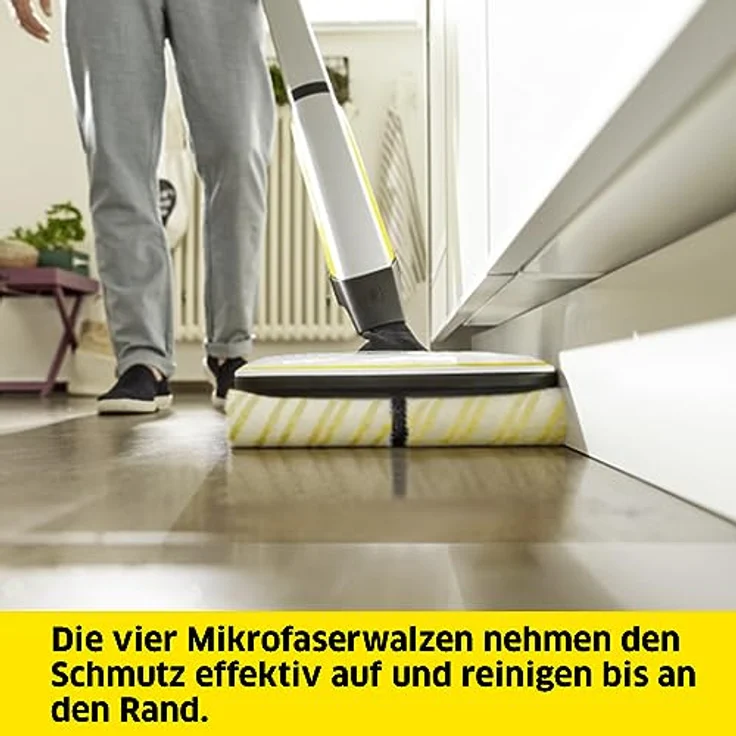 Kärcher Hartbodenreiniger FC 7 Cordless - elektrischer und kabelloser Bodenwischer für 135 qm - müheloses Reinigen bei nur 71 dB in einem Arbeitsgang, Weiss – Bild 4