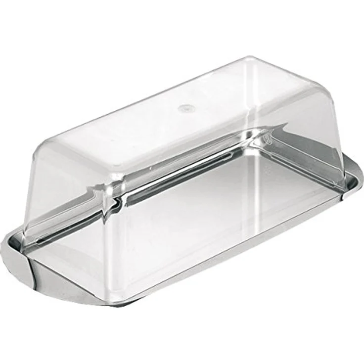 CHG Kuchentransportbox Königskuchenplatte mit Haube, Edelstahl, 35 x 17 x 10 cm, Metall – Bild 2