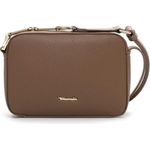 Tamaris Umhängetasche TAS Ghalia, Echtleder-Optik mit Reißverschluss, Uni-Design, feinsynthetisch, perfekt für den Alltag