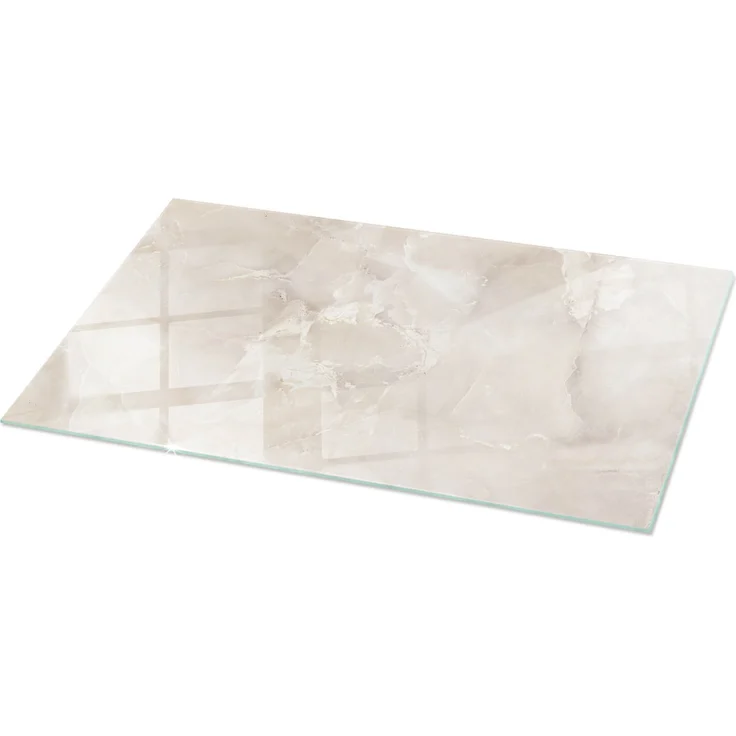 tulup Marmorstrukturmuster Glasarbeitsplatte 140x70 cm, hitzebeständig und pflegeleicht