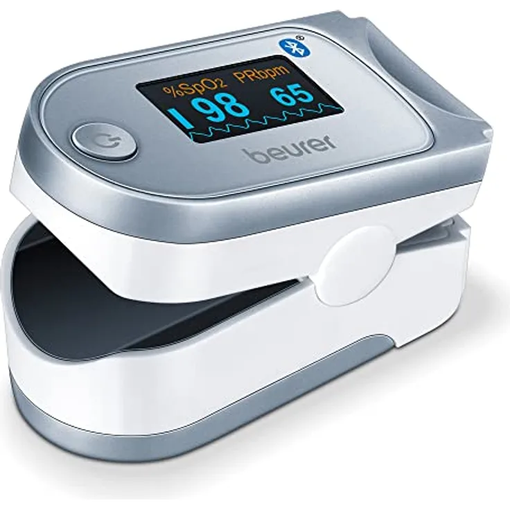 Beurer PO 60 Pulsoximeter mit Bluetooth, Ermittlung der arteriellen Sauerstoffsättigung im Blut