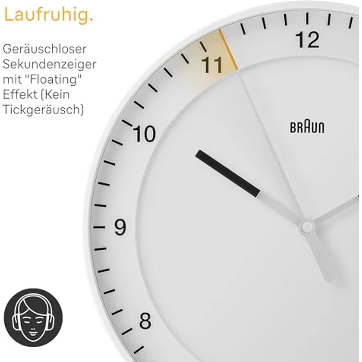 Braun BC17W DCF Klassik Funkwanduhr – Bild 5
