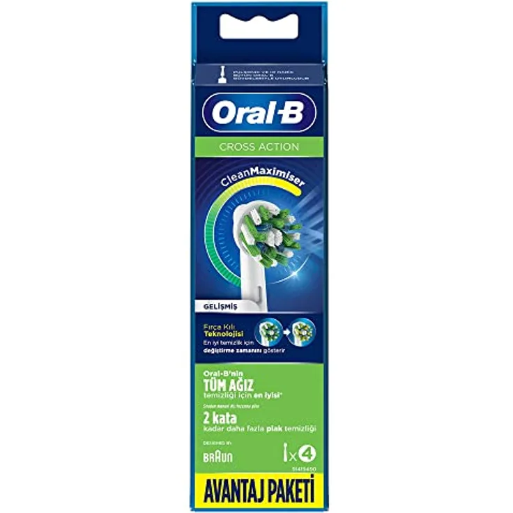 Oral-B Zahnbürste Ersatzkopf Cross Action 4 Stück